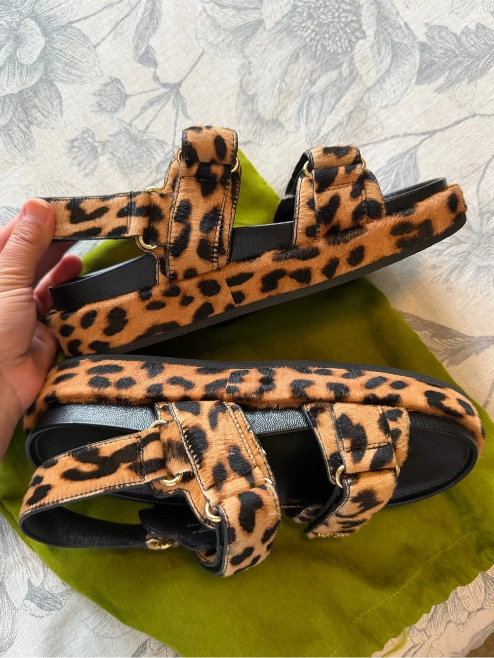 Tory Burch Kira Sport Sandals in Leopard Print